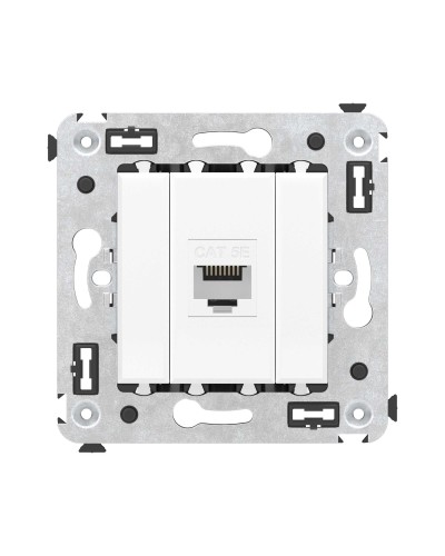 Розетка RJ-45 в стену, кат.5E, Avanti, одинарная, белое облако (4400663). Розетка компьютерная. ДКС в Туле