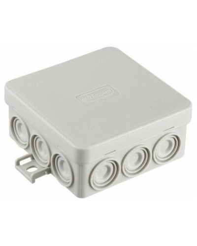 Коробка JBL085 85х85х38, 12 вых., 4P (0,15...6мм²) серая (43755HF-GR). Коробка монтажная, огнестойкая, без галогена. Экопласт в Туле