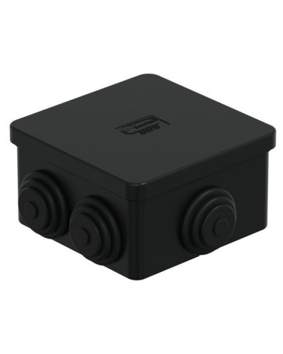 Коробка JBS070 70х70х40, 6 вых., IP44, черная (44056BL-1). Коробка монтажная. Экопласт в Туле