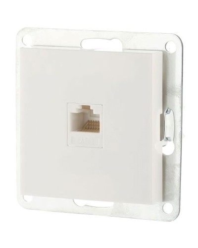Розетка RJ-45 кат.5е с накладкой, белый LK80 (846104-1). Розетка компьютерная. Экопласт в Туле