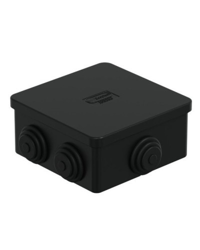 Коробка JBS080 85х85х40, 6 вых, IP44, черная (44006BL-1). Коробка монтажная. Экопласт в Туле