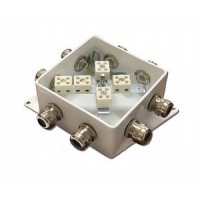 КМ-О (10к*10,0)-IP66-120х120, шесть вводов: Коробка монтажная огнестойкая