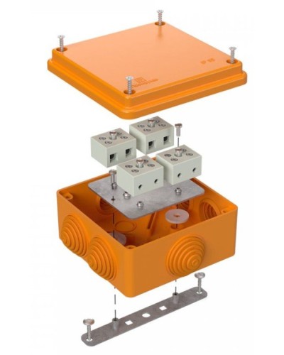 Коробка огнестойкая 100х100х50 (40-0300-FR1.5-8). Коробка огнестойкая для открытой установки. Промрукав в Туле