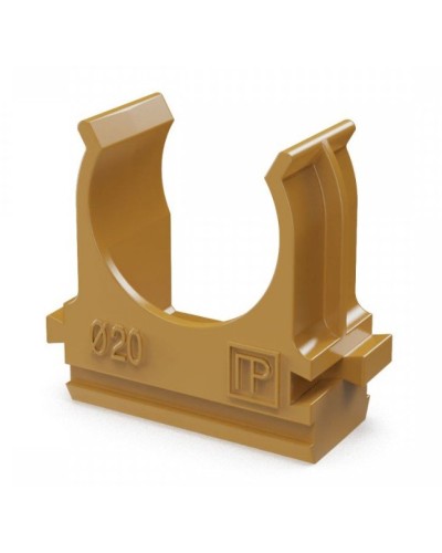 Крепёж-клипса для труб АБС-пластик бук D20 (100 шт) (PR13.0046). Крепление для труб ПВХ. Промрукав в Туле