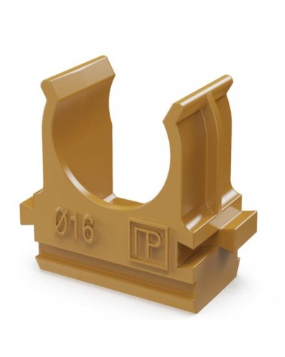 Крепёж-клипса для труб АБС-пластик бук D16 (100 шт) (PR13.0045). Крепление для труб ПВХ. Промрукав в Туле