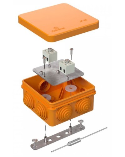 Коробка огнестойкая 80х80х40 (40-0210-FR1.5-4-П). Коробка огнестойкая для открытой установки. Промрукав в Туле