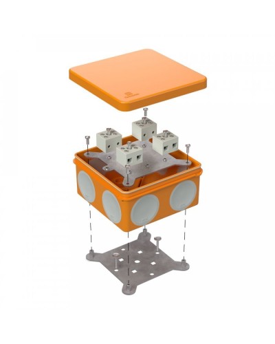Коробка огнестойкая 100х100х50 (60-0300-FR2.5-8). Коробка огнестойкая для открытой установки. Промрукав в Туле