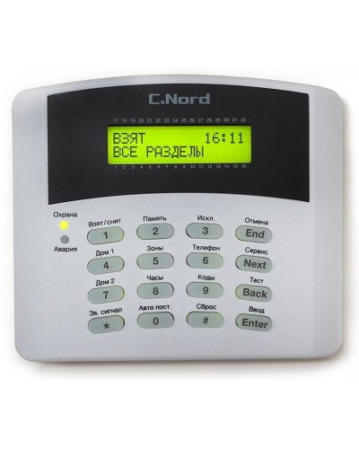 K16-LCD. Проводная клавиатура для контрольных панелей серии Норд, Hunter, Captain. Си-Норд в Туле
