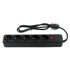SP5B-110U. Сетевой фильтр 5 розеток, 1м, черный. 5bites