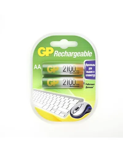 GP 210AAHC AA (GP 210AAHC-2DECRC2), упак. 2 шт.. Перезаряжаемые аккумуляторы. GP Batteries в Туле