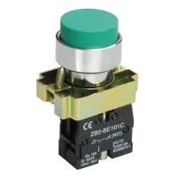 Кнопка LAY5-BL31 без подсветки зеленая 1з (BBT70-BL-K06). Кнопка без подсветки. IEK