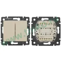 Выключатель Valena 2кл., 10АХ, 250В, слоновая кость (774305). Выключатель. LegranD