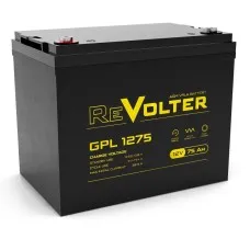 Revolter GPL 1275. Аккумулятор автомобильный герметичный свинцово-кислотный. Revolter