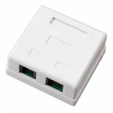 Розетка компьютерная внешняя 2-порта, UTP RJ-45 (8P8C), CAT 5e REXANT (03-0151): Розетка RJ-45