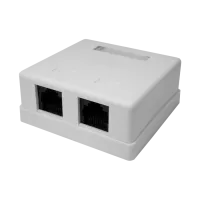 Розетка настенная RJ-45, 8P8C, Cat.5e, 2 порта UTP (10-0309): Компьютерная розетка
