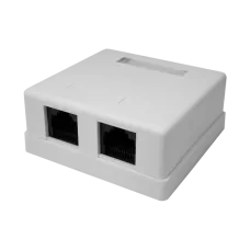 Розетка настенная RJ-45, 8P8C, Cat.5e, 2 порта UTP (10-0309): Компьютерная розетка