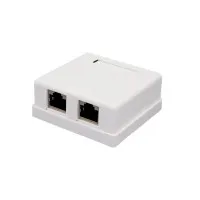 Розетка настенная RJ-45, 8P8C, Cat.6, 2 порта FTP (10-0353): Компьютерная розетка