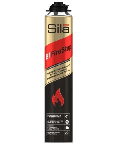 Пена огнестойкая Sila Pro B1 Firestop, 750 мл: Пена монтажная профессиональная в Туле