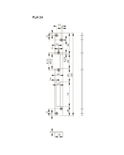 FLH24. Запорная планка длинная. dormakaba в Туле