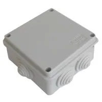 Коробка JBS100 100х100х55, 6 вых., IP55, серая (44007). Коробка монтажная. Экопласт